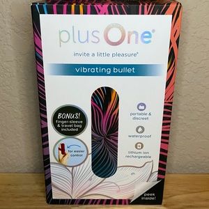 NEW Plus One Vibrating Bullet, Sleeve, Travel Bag